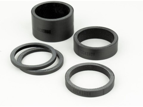 RockShox RockShox Headset Spacer Set, UD Carbon, Gloss Czarny Logo (2.5mm x 2, 5mm x 1, 10