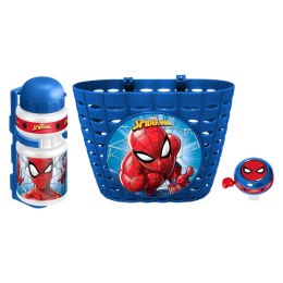 Spiderman Zestaw rowerowy Spiderman (koszyk, bidon, dzwonek)