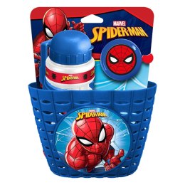 Spiderman Zestaw rowerowy Spiderman (koszyk, bidon, dzwonek)