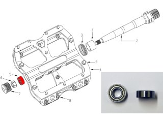 Reverse REVERSE Lager für (E-) Escape (Pro), Czarny One(TI), Base 2 Stk.