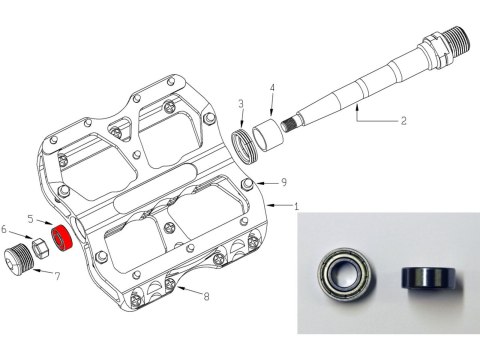 Reverse REVERSE Lager für (E-) Escape (Pro), Czarny One(TI), Base 2 Stk.