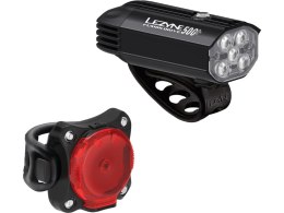 Lezyne FUSION DRIVE 500+ / ZECTO DRIVE 20 INCLUDES SILICONE RUBBER MOUNTING S SATIN BLACK / BLACK