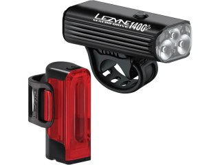 Lezyne MACRO DRIVE 1400+ / STRIP DRIVE PR MACRO DRIVE 1400+ FRONT + STRIP DRI SATIN BLACK / BLACK