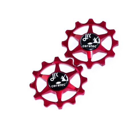 Ceramiczne kółka przerzutki JRC Components 12T Narrow Wide do SRAM 1X | Czerwone